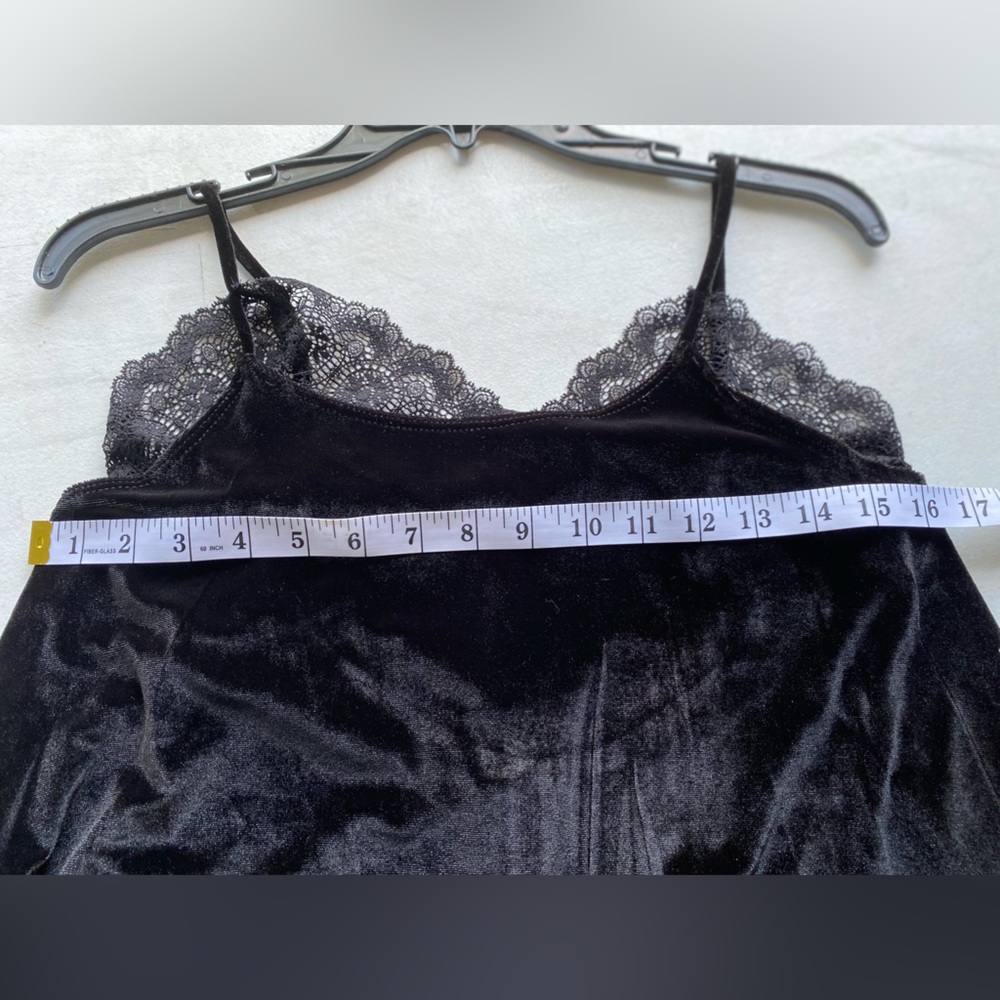 NWT Anthropologie Maronie Black velvet mini dress Size L - Picture 7 of 8